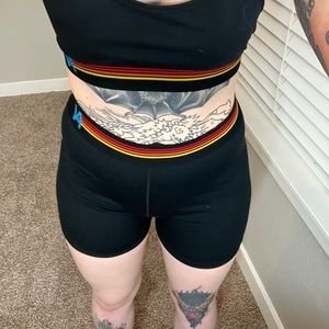 Worn 3 times. Aviator Nation short set